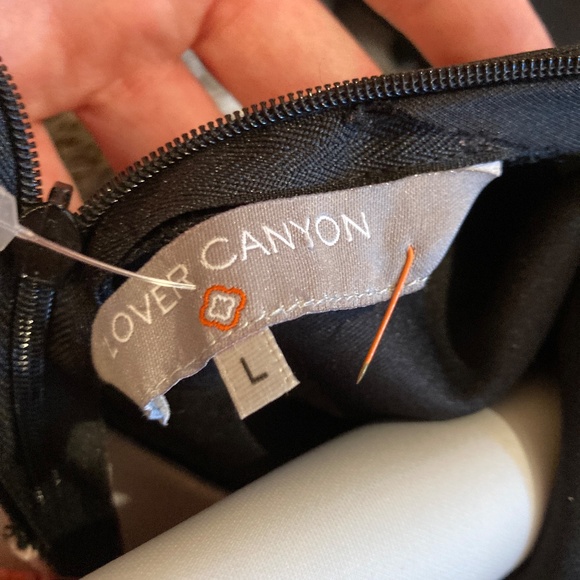 Clover Canyon Neoprene Peplum Sleeveless Dress Size Large Made in USA - Picture 14 of 14